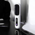 Wireless Heated Straightening Brush White