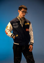 Unisex Evo Force Navy Blue Varsity Jacket