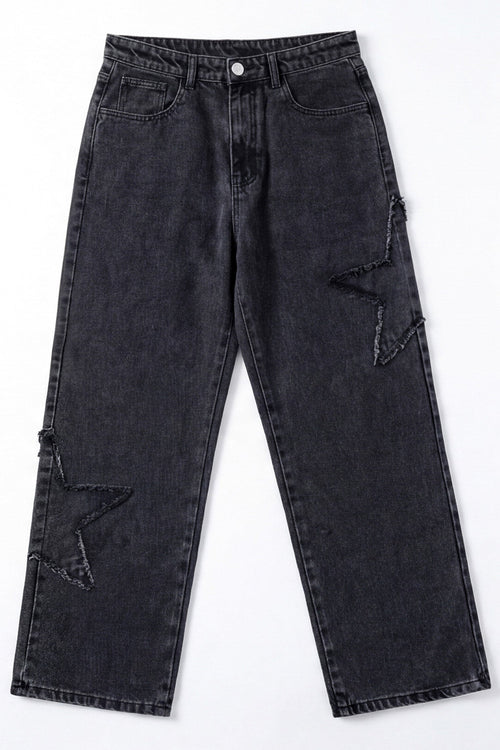 ND CITY™ Signature Black Bagyy Fit Denim Jeans