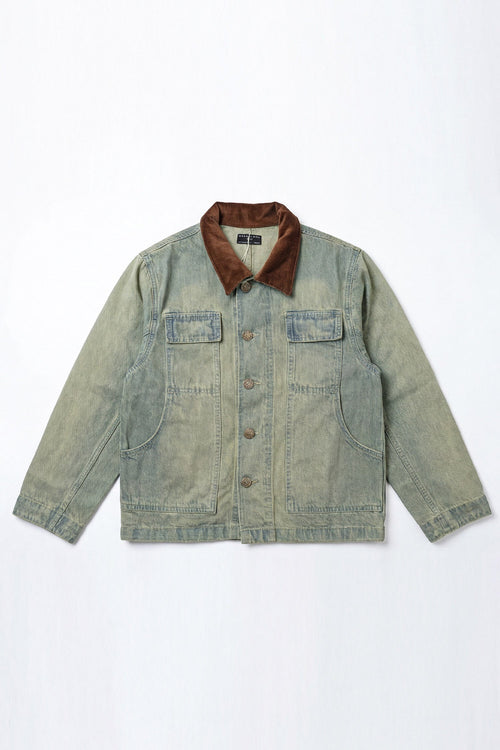 ND CITY™ Blue Vintage Washed Relaxed Fit Jacket