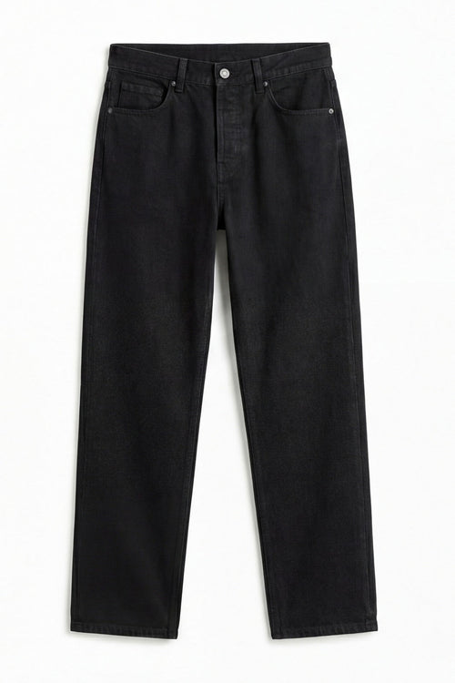 ND CITY™ Charcoal Mid Washed Baggy Fit Denim Jeans