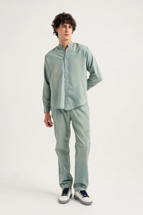 ND CITY™ Mid Blue Chambray Shirt