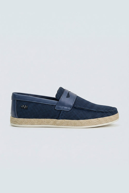 ND CITY™ Navy Contrast Yacht Loafers