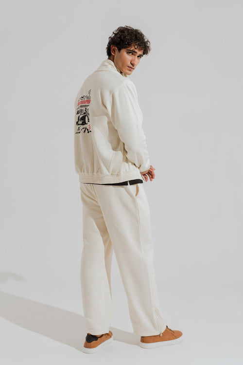 ND CITY™ Off White Regular Fit Utility Jacket