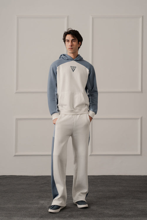 ND CITY™ White Relaxed Fit Graphic Pull Over Hoodie