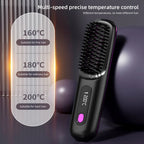 Wireless Heated Straightening Brush White